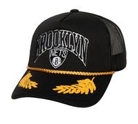 Brooklyn Nets NBA Mitchell & Ness Gold Leaf Trucker Cap