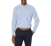 Brooks Brothers Herren Bügelfreies Langarm-Sportshirt mit Knopfleiste Hemd mit Button-Down-Kragen, Hellblaues Gingham, XL