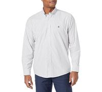 Brooks Brothers Herren Bügelfreies Stretch Oxford Langarm Streifen Sport Shirt, Marineblau gestreift, L