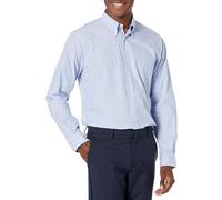Brooks Brothers Herren Freitag Popeline Langarm Streifen Sport Shirt, Hell, blau, Klein