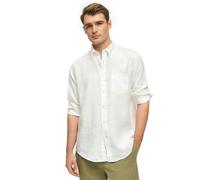 Brooks Brothers Herren Irish Linen Langarm Sport Shirt, Weiss/opulenter Garten, Klein