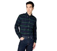 Brooks Brothers Herren Langärmeliges Flanellhemd Hemd mit Button-Down-Kragen, Blackwatch, XX-Large