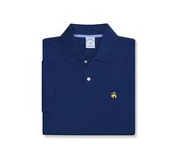 Brooks Brothers Herren-Poloshirt, schmale Passform, Netz-Piqué-Baumwolle, kurzärmelig, 219573 Vintage Navy/Gold, XX-Large
