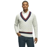 Brooks Brothers Herren Supima Cotton Long Sleeve Half Zip Sweater, GRAU, Small