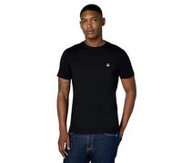 Brooks Brothers Herren-T-Shirt, kurzärmelig, Baumwolle, Rundhalsausschnitt, Logo, Schwarz, Mittel