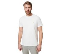 Brooks Brothers Herren-T-Shirt, kurzärmelig, Baumwolle, Rundhalsausschnitt, Logo, Weiss/opulenter Garten, Klein