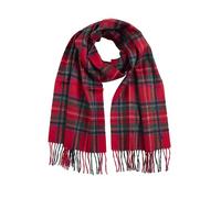 Brooks Brothers Schal aus Wolle und Kaschmir, gewebt, gemustert, mit gedrehten Fransen, luxuriöser Herren-Winterschal, 167,6 x 30,5 cm, Rotes Multi-Stewart-Karo, Einheitsgröße