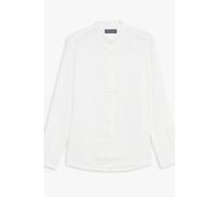 Brooks Brothers Stand Collar Shirt Linen White Größe: M | Casual hemden Outlet | Herren | Weiß