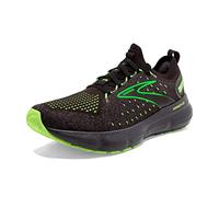 Brooks Herren Glycerin StealthFit 20 Neutral Laufschuh, Schwarz/Perl/Grüner Gecko, 40.5 EU