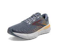 Brooks Men's Glycerin GTS 20 Supportive Running Shoe, Grey/Chili Oil/Orange, 43 EU