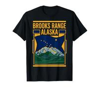 Brooks Range Alaska Staatsflagge Berg Wildnis Reise T-Shirt