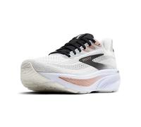 Brooks Women’s Ghost 17 Neutral Running Shoe, White/Black/Rose Gold, 8 Wide