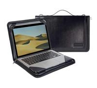 Broonel Contour Series Schwarze, robuste Schutzh lle aus Leder Kompatibel mit MSI Summit E16 AI Studio A1V 16""-Laptop