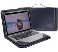 Broonel Laptop Schultertasche Aus Blau Leder - kompatibel mit dem Acer Aspire Go 14 AG14-32P 14" Laptop