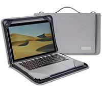 Broonel Laptop Schultertasche Aus Grau Leder - kompatibel mit dem Acer Nitro V ANV15-41-R52M 15.6" Gaming Laptop