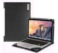 Broonel Profile-Serie Schwarze Laptoptasche aus Leder, kompatibel mit Acer Chromebook Spin 314 14 Zoll Convertible Laptop