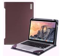 Broonel Profile Series Lilafarbene Laptoptasche aus Leder Kompatibel mit ASUS Zenbook Duo (2024) UX8406 14""