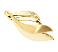 Brosche 333 Gold Gelbgold teil matt Goldbrosche