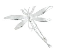 Brosche Anhänger Libelle 925 Sterling Silber mattiert Silberbrosche