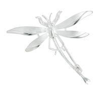 Brosche Anhänger Libelle 925 Sterling Silber mattiert Silberbrosche