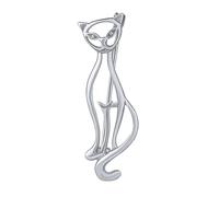 Brosche aus 925 Silber Katze Pretty - 4 cm