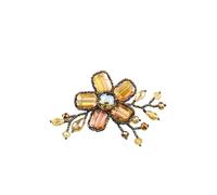 Brosche "Blumenranke", Damen, braun, Glas, COLLEZIONE ALESSANDRO, Broschen Brosche, in Blumenform (22577128-0) braun