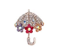 Brosche Boutonniere Regenschirm Design Frauen Weihnachten Brosche Strass Kleidung Dekoration für Frauen Damen Kreative und exquisite Verarbeitung Schöne Verarbeitung