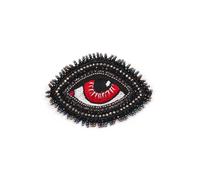 Brosche "Eye", Damen, rot, Textil, COLLEZIONE ALESSANDRO, Broschen Brosche, mit Augenmotiv (68122466-0) rot