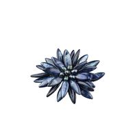 Brosche "Fiore", Damen, blau, Glas, COLLEZIONE ALESSANDRO, Broschen, in Blumenform (28549148-0) blau