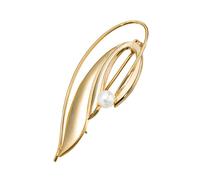 Brosche JOBO "Perlenbrosche Goldbrosche", gelbgold 585, Broschen, Damen, Gelbgold 585, Perlen, Brosche, 585 Gold mit Perle (59759510-0) gelbgold 585