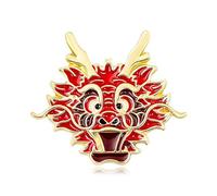 Brosche mit Drachen-Motiv, chinesisches Neujahrsabzeichen, Dekoration, Party-Brosche, Anstecker, Mantel, ethnischer Schmuck, Brosche, One Size, Wie beschrieben