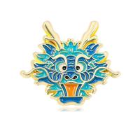 Brosche mit Drachen-Motiv, chinesisches Neujahrsabzeichen, Dekoration, Party-Brosche, Anstecker, Mantel, ethnischer Schmuck, Brosche, One Size, Wie beschrieben