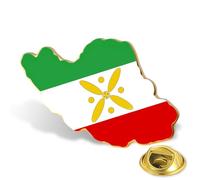 Brosche Mit Iranischer Karte Edelstahl Persien Iran Flagge L We Und Sonnenkrone Faravahar Derafsh Kaviani Persisch Iranische Anstecknadeln Brosche Anstecknadel Anstecknadel Souvenir (Gold 4)
