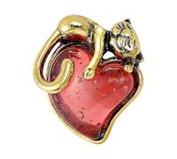 Brosche mit Öltropfen Effekt, Cartoon Herz Motiv, Legierung, Modeschmuck, vielseitiges Accessoire für Geschenke und Outfits, Anstecknadel mit Cartoon Anstecker
