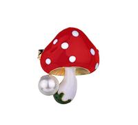 Brosche Pilz Kunstperle mit Bekleidungszubehör gesteppte Nadel Krawattennadel Kragennadel Geschenk süß Geburtstag Robust und kostengünstigDurability