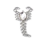 Brosche "Skorpion", Damen, weiß, Messing, COLLEZIONE ALESSANDRO, Broschen Brosche, mit hochwertigen Kunststoffsteinen (84437550-0) weiß