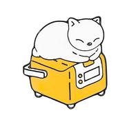 Broschen für Kleidung Niedliche Pins Rucksack Pins Legierung Emaille Brosche Katze lustige Katze Brosche Cowboy Abzeichen Pin für Bookbags Kleidung Jacken Hut Dekoration (A, One Size)