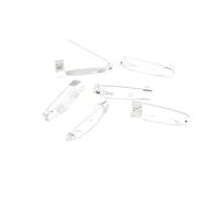 Broschennadel-Rückseite, Broschennadeln, Clip-Basis, Rohlinge for DIY-Schmuckherstellung, 30 Stück(Silver,20 mm 2 hole)