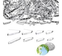 Broschennadeln Safety Pin 120 Stück,Silber 0.7in Sicherheitsnadel Metall Broschen Sicherheitsnadeln Brooch Pins for DIY jewellery making and crafts for Brooch Back Clasps