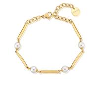 Brosway AFFINITY Armband für Damen aus Edelstahl mit 14K-vergoldeter-PVD-Beschichtung, Länge: 18 cm, BFF165