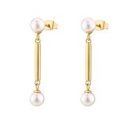 Brosway Affinity women's golden dangle earrings wands with pearls BFF169