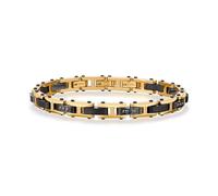 Brosway BBC32 Herren-Armband, Gold und Schwarz mit Kristallen, modernes Design