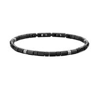 Brosway BTD052 Herren-Armband aus schwarzem Edelstahl mit verchromten Elementen, modernes Design, Gliederkette