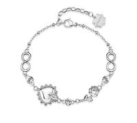 Brosway Damen-Armband aus Silber, elegantes Design mit Kristallen und Rosen, Kollektion BHKB281