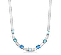 Brosway Damen-Halskette aus Edelstahl, Kristall-Anhänger, zeitgenössisches Design, Karabinerverschluss, 45 cm, polierte Oberfläche, Silber