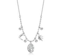 Brosway Damen-Halskette aus Edelstahl mit Anhängern Mond Stern und Kristallen, Modell BHKN191