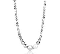 Brosway Damen Halskette PERFECT aus Edelstahl mit Perle in der Farbe Silber mit Karabinerverschluss, Länge: 46 cm, BPC01