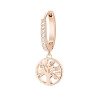 Brosway Damen-Ohrring mit Lebensbaum-Symbol | Chakra-Kollektion - BHKE006, 25mm, Edelstahl Edelstahl Hypoallergener Stahl, Kristalle