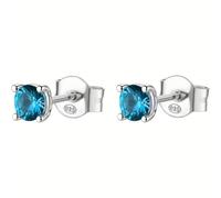 Brosway Damen-Ohrstecker aus 925er Silber mit blauem Kristall, FAG15
