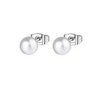 Brosway Damen Ohrstecker CHANT aus Edelstahl mit Perlen in der Farbe Silber, Länge: 0,6 cm, BAH91